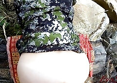 outdoor sex and creampie for my step mommy