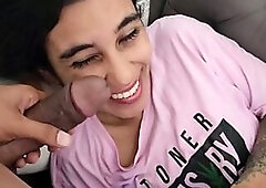 Cheating girlfriend sucks her most good ally's schlong previous to her boyfriend gets home from work