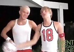 Horny male in incredible sports, big dick gay adult clip