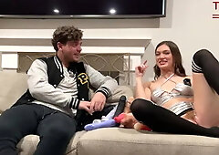 Girl next Door Toy Crazy Katie Shoves the Biggest Toys Up Her