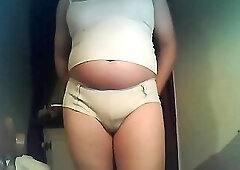 Chubby sissy in panties