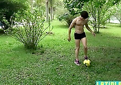 Cute latino twink bareback fucked by handsome stud anal