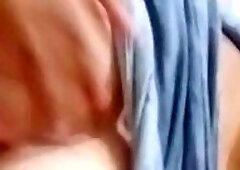 Accidentally peeing while playing pussy