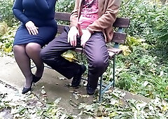 Public outdoor, milf nylon