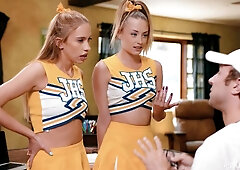 Beautiful hotties Khloe Kapri and Kyler Quinn fuck with a big dick