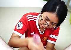 Big Facial for Asian Working Girl