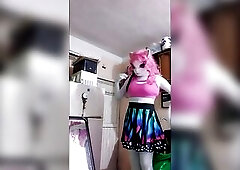 Kigurmi Cat masturbating his penis