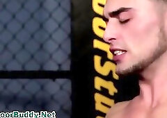 Amateur in threeway spitroasted