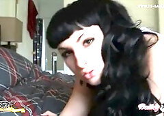 My horny shemale wife pleasuring herself to seduce me