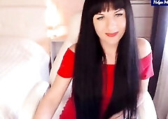 Lovely Little Titty Jessy Red Costume Undress & Tease