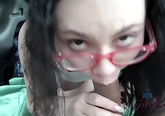 Pissed Outdoors And Then Continued To Suck Her Drivers Cock - Lenna Lux