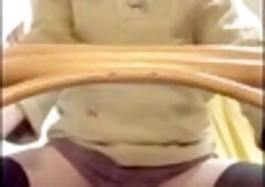 Crossdresser enjoys some solo anal play with toys