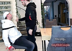 Bound On A Chair At His Mercy