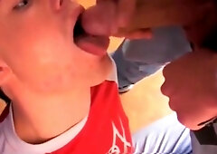cocks just stepping forward to dump sperm into his mouth 3