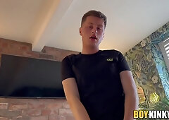 Alluring homo Jake Worthy desperately sucking huge dicks