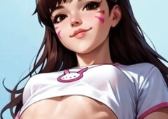 Special guest joins D.Va's stream for some anime futa JOI teasing