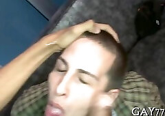 Hard dick in boy's throat