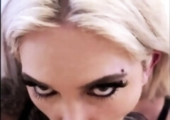 Blonde Tattooed Babe with Giant Tits Gets Lost In The Snow