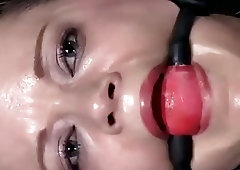 Submissive naked slave girl obeys hardcore BDSM and rough bondage