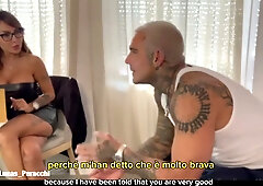 Tattooed Italian brunette and Benny Green heat up in passionate 69 and facial