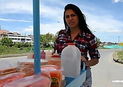 Gaviria, Charles Gomez - Latina Andrea Gaviria Sucking Cock On Her Knees