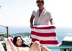 BLACKED Barbie, Stefany And Zuzu Have three-BBC Pool-Side Fuckfest