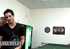 College rules - kinky college rec room turns into naked ping pong, undress games & steamy coed hook-ups