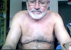 Silver Daddy Lars Jerks Off on Webcam