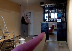 painting my livingroom, music: Golden Sunrise by Josh Woodward