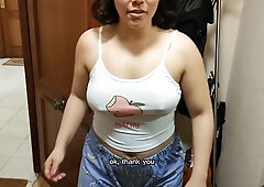 Curvy Colombian neighbor surprises with a sensual massage that turns into passionate bedroom sex