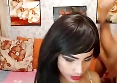 Skinny shemale bent over and fucked by ladyboy on webcams