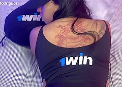 Amateur busty Latina MILF gets her pussy licked before penetration