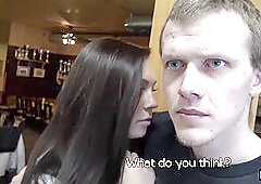 Stranger beats teenage Pussy At Bowling Alley While bf Cuckolds