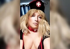 Hot trans nurse Serena shows off her recent uniform
