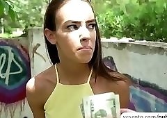 Hot brunette babe Charity Crawford likes public sex