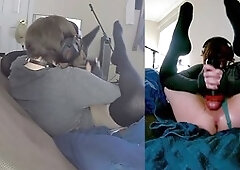 Emo femboy Holy Femboi indulges in solo fun with big black dildo and fake cum