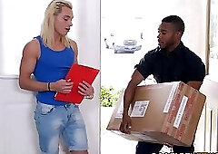 Hot Delivery Man Delivers His Big Package