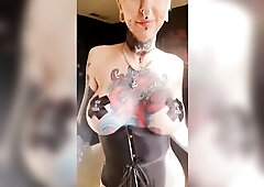 Hawt Honey Showing Her Large Fake Breasts