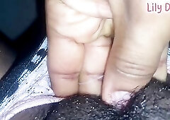This BBC Barely fits in my taut vagina. Lustful cutie pussyfucking on Sex-toy and getting creampied