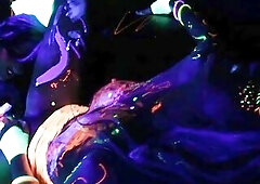 Abigail Mac and Ava Adams Blacklight Sex Party