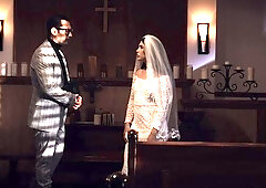 Big-bottomed chick Joanna Angel fucked in the missionary pose