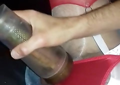 Flashlight Crimson Stockings milky Satin Suspender Garter Belt