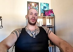 Jerk of, bubble butt, gay male
