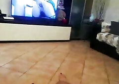 This is how my neighbour gets to cum on her face whilst we see a porn episode