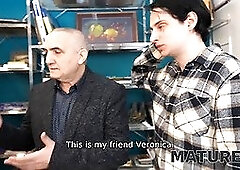 Watch this experienced MILF get her mature ass drilled while wearing stockings & giving instructions