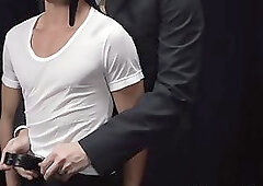 Oiled up twink gets barebacked by mature Mormon elder