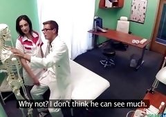 Naughty Nurse Sucks On The Doctor's Cock