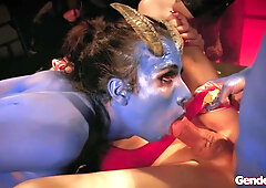 Transpirella anals to get the upper hand on Satan and demons