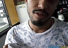 Pov sucking ebony latino barebacked