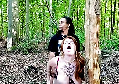 A Voyeur in the Forest Screws two Whores